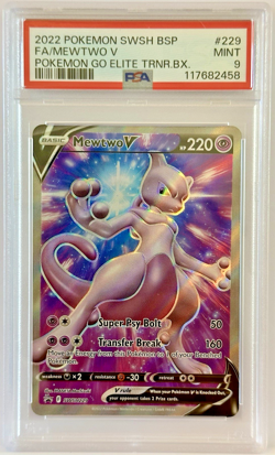 PSA 9 Mewtwo V SWSH229 SWSH #229 - 2022 Sword & Shield BSP Pokemon GO ETB Promo - Image 1