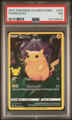 2021 Pikachu 005/025 Pokemon Celebrations Holo PSA 7 - Image 1
