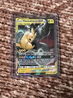 Pikachu & Zekrom GX 33/181 Sun & Moon Team Up Full Art 2019 Pokemon TCG - Image 1