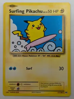 Surfing Pikachu 111/108 Pokemon Evolutions XY Secret Rare 2016 - Image 1