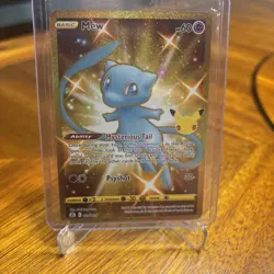 Pokemon TCG Mew 025/025 25th Anniversary Celebrations 2021 Gold Secret Rare - Image 1