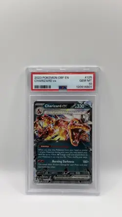 PSA 10 Charizard EX 125/197 Pokemon SV Obsidian Flames Gem Mint 5378 - Image 1