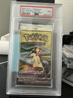 PSA 9 Typhlosion Neo Genesis 1st Edition Booster Pack 2000 WOTC Pokemon Pop 20 - Image 1