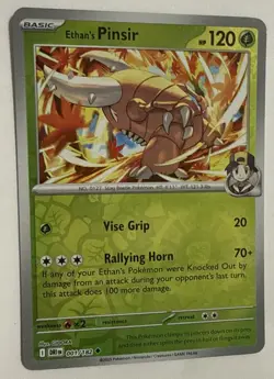 Ethan's Pinsir 001/182 Destined Rivals - Pokemon TCG - Reverse Holo- Near Mint - Image 2