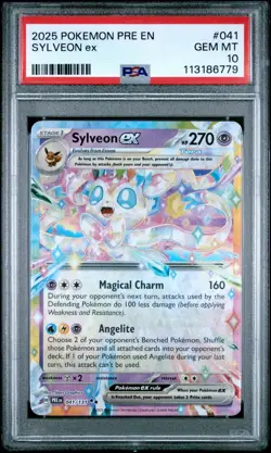 2025 POKEMON PRE EN-PRISMATIC EVOLUTIONS #041 SYLVEON EX PSA 10 - Image 1