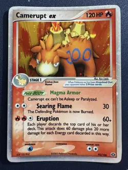 Camerupt EX 92/106 Pokemon 2005 Emerald Holo Rare MP - Image 1