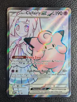 Lillie's Clefairy ex - SVP195 Black Star Promo (Pokemon) Full Art Ultra Rare - Image 1