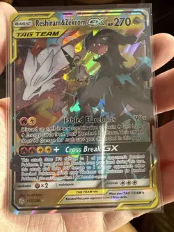 2019 Pokemon Sun & Moon Cosmic Eclipse Reshiram & Zekrom GX 157/236 - NM - Image 4