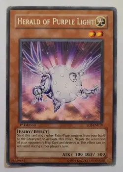 Yu-Gi-Oh! HERALD OF PURPLE LIGHT EOJ-EN019 1st Edition Rare Enemy of Justice 🍒 - Image 2