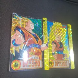 Dragon Ball Z Carddass Saiyan 3 Goku Super Battle Card Set Used - Image 2