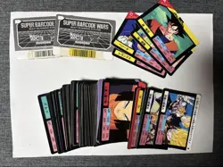 Dragon Ball Z Card Set Super Barcode Wars 64 Cards Carddass Used - Image 1