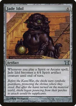 Jade Idol 4x FOIL CHK MTG Champions of Kamigawa Uncommon NM artifact - Image 1