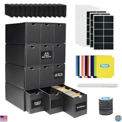 12,000+ Card Storage - 12 Premium Boxes & 60 Dividers for TCG, YuGiOh, MTG! - Image 1