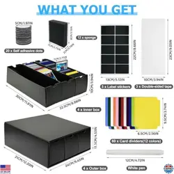 12,000+ Card Storage - 12 Premium Boxes & 60 Dividers for TCG, YuGiOh, MTG! - Image 2