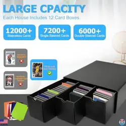 12,000+ Card Storage - 12 Premium Boxes & 60 Dividers for TCG, YuGiOh, MTG! - Image 3