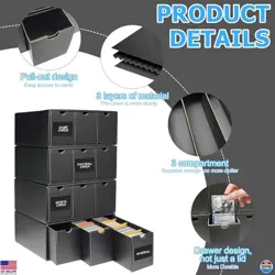 12,000+ Card Storage - 12 Premium Boxes & 60 Dividers for TCG, YuGiOh, MTG! - Image 4