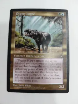 MTG magic cards 1x Pygmy Hippo Visions LP/NM, English - Image 1