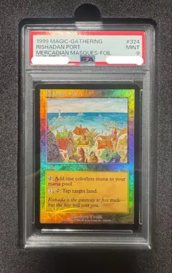 MTG Rishadan Port Foil PSA 9 Mint 1999 Mercadian Masques English #324 Vintage - Image 1