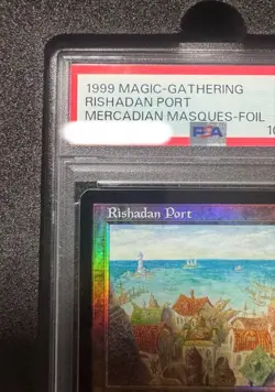 MTG Rishadan Port Foil PSA 9 Mint 1999 Mercadian Masques English #324 Vintage - Image 3