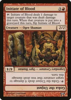 Initiate of Blood /Goka Unjust 4x FOIL MTG Champions of Kamigawa Uncommon NM red - Image 1