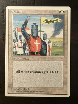 1 BANNED MTG Magic The Gathering Cruzade | Fourth Edition 4ED Moderate Play - Image 1