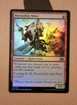 MTG Marauding Mako x1 NM *FOIL* from Aetherdrift - Image 1