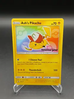 Ash's Pikachu Movie Promo SM108 Black Star Pokemon LP - Image 1
