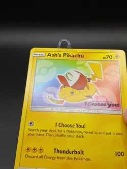 Ash's Pikachu Movie Promo SM108 Black Star Pokemon LP - Image 2