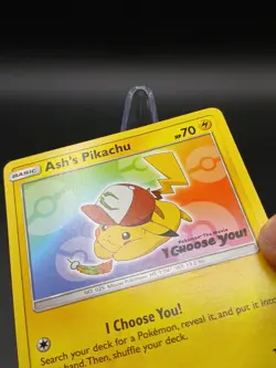 Ash's Pikachu Movie Promo SM108 Black Star Pokemon LP - Image 3