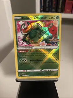 Pokemon TCG Radiant Venusaur Holo Card Pokemon Go 004/078 - Image 1