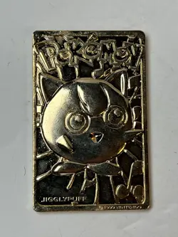 Pokemon Jiggly Puff 23K Gold-Plated Trading Card Burger King 1999 #39 w/Case - Image 1