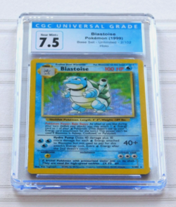Pokemon Card Blastoise Base Set Rare Holo CGC 7.5 1999 2/102 Rare TCG - Image 1