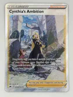 Cynthia's Ambition Full Art Holo - GG60/GG70 - Pokemon TCG Crown Zenith - NM - Image 1