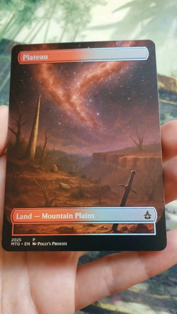 Plateau FOIL Original Dual Land Proxy Card with Custom Space Fantasy Art Design - Image 2