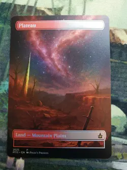Plateau FOIL Original Dual Land Proxy Card with Custom Space Fantasy Art Design - Image 3