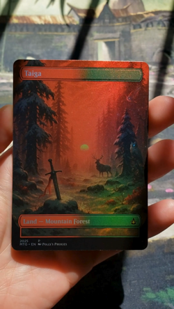 Taiga FOIL Original Dual Land Proxy Card with Custom Fantasy Art Design - Image 2