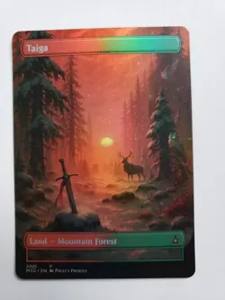 Taiga FOIL Original Dual Land Proxy Card with Custom Fantasy Art Design - Image 3