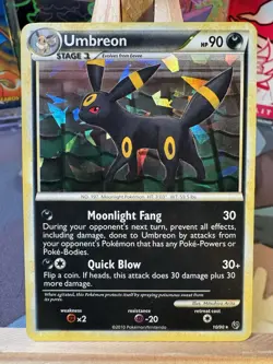 Pokemon TCG Umbreon Undaunted Holo Card 10/90 Cracked Ice Rare - Image 1