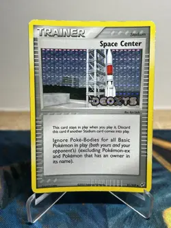 Space Center Reverse Holo Stamped EX Deoxys 91/107 Pokemon Card Trainer - Image 1