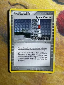 Space Center Reverse Holo Stamped EX Deoxys 91/107 Pokemon Card Trainer - Image 2