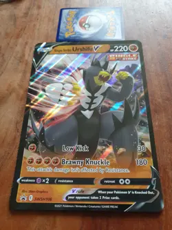 Pokemon Oversized Card Single Strike Urshifu V Swsh106 Battle Styles - Image 1