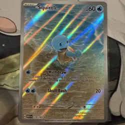 Pokemon TCG Squirtle 170/165 Scarlet & Violet 151 Illustration Rare Holo Card NM - Image 1