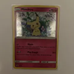 Pokemon Mimikyu Black Star Promo SM163 Sun & Moon Holo Trading Card LP - Image 1
