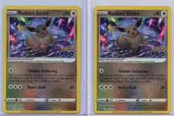 2x Pokemon Go SWSH230 Radiant Eevee Promo Cards Sword and Shield Black Star - Image 1