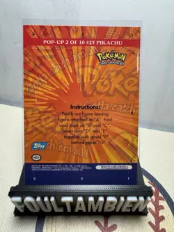 Topps Pokemon Pop up Pikachu Card - Image 2