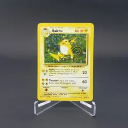 Raichu Base Set 14/102 Pokemon TCG Card Holo Rare WOTC Vintage 1999 - Image 1