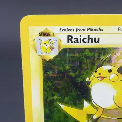 Raichu Base Set 14/102 Pokemon TCG Card Holo Rare WOTC Vintage 1999 - Image 2