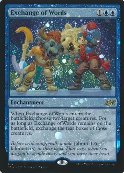 MTG Unfinity - Exchange of Words (Galaxy Foil) - Image 1