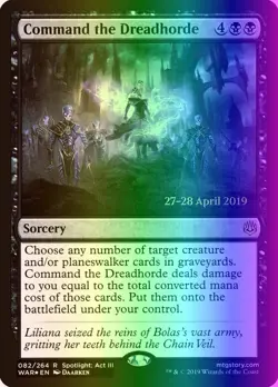 MTG Command the Dreadhorde (82s/175) War of the Spark Promos LP FOIL - Image 1