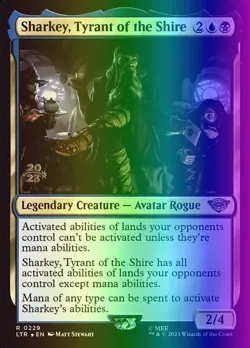 MTG Sharkey, Tyrant of the Shire (229s/86) Tales of Middle-earth Promos LP FOIL - Image 1